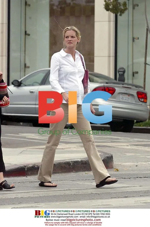 Brigette Wilson 5 months pregnant shopping in Beverly Hills