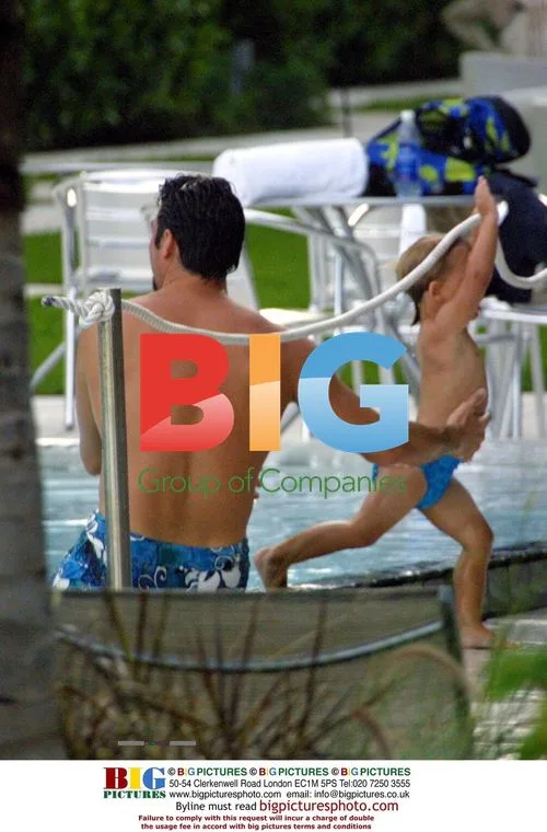 Dean Cain Plays with Son in Miami