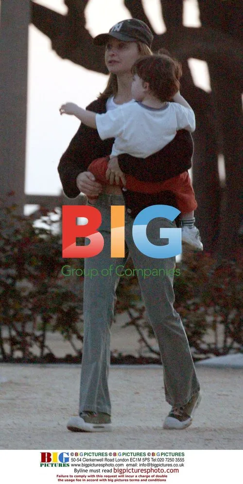 Calista Flockhart and son Liam watch sunset