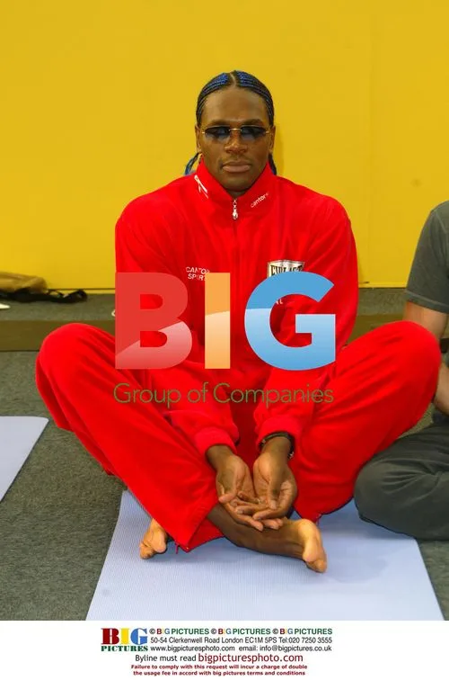 Boxer Audeley Harrison receives massage
