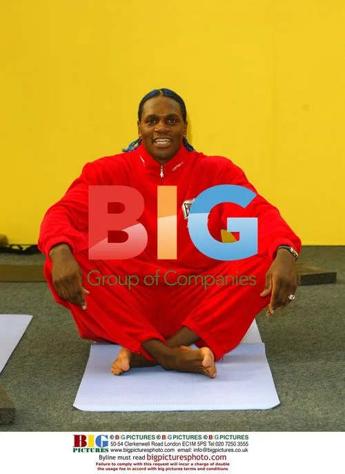 Boxer Audeley Harrison relaxes at Vitality show