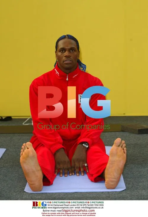 Boxer Audeley Harrison relaxes with massage