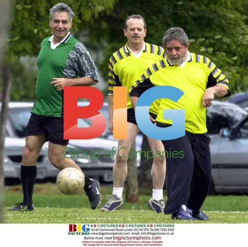 Lula Playing Soccer in Brasilia