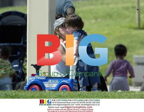 Calista Flockhart and son Liam at park