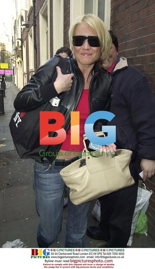 Denise Van Outen arrives for rehearsals