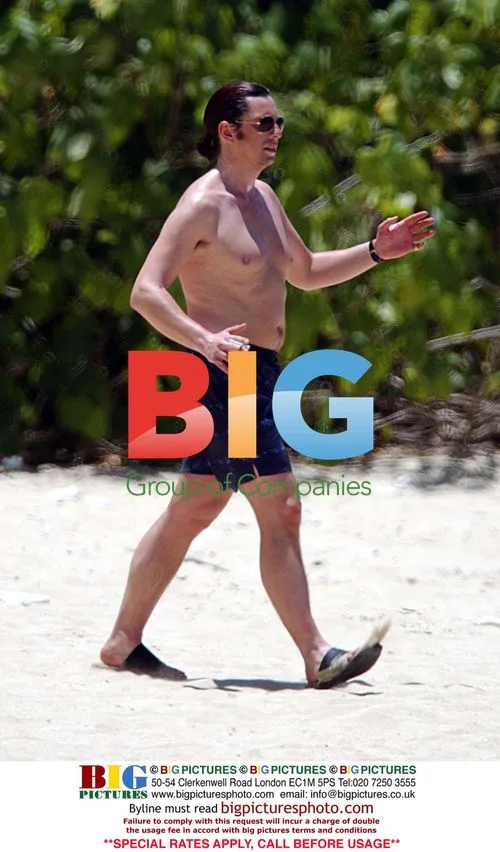 Laurence Llewelyn Bowen and family at Barbados beach