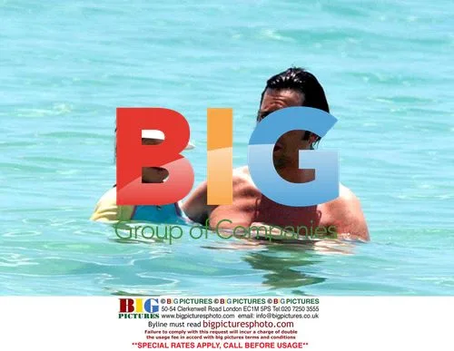 Laurence Llewelyn Bowen and family at beach in Barbados