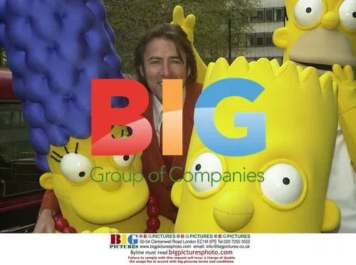 Jonathan Ross and Simpson family on open bus