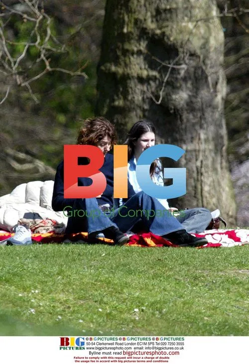 Anna Chancellor and Daughter in London Park
