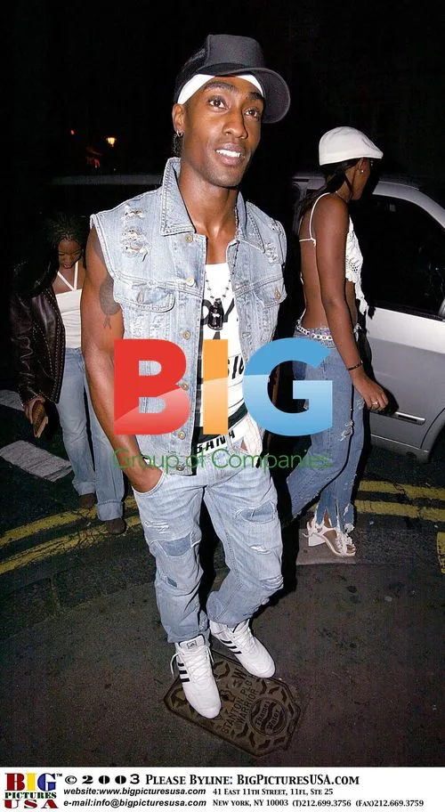 Blue singer Simon Solomon on a night out