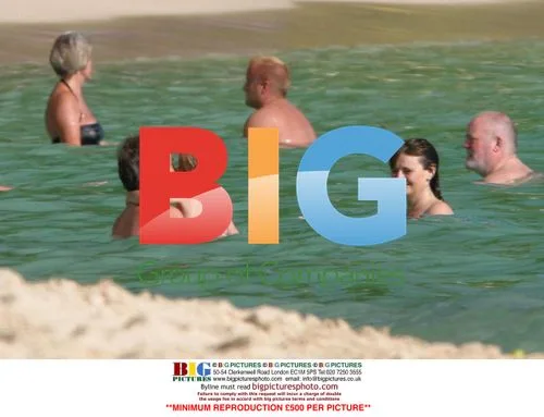Tony Blair Swims with Family in Barbados