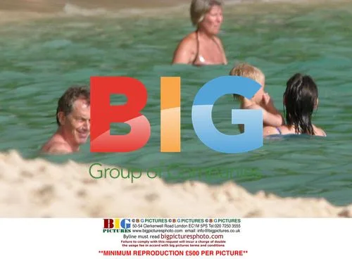 Tony Blair Family Beach Vacation