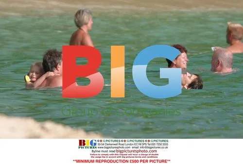 PM Tony Blair on Barbados Beach with Family