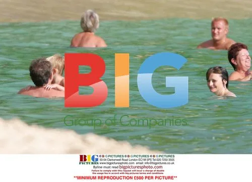 Tony Blair on Beach Holiday in Barbados