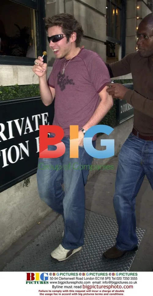 David Sneddon and friend at 'Browns' in London