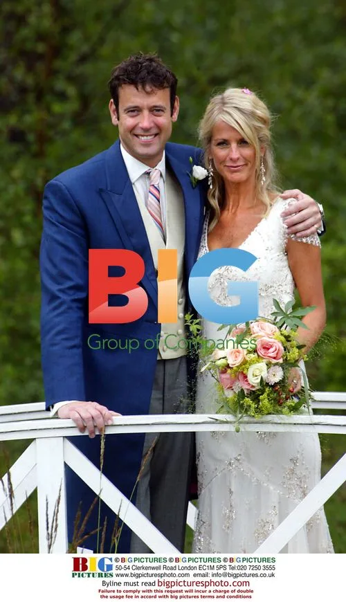 Ulrika Jonsson and Husband on Wedding Day