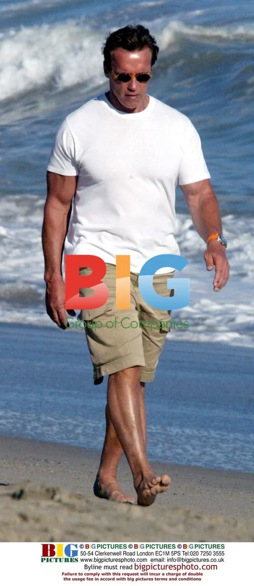 Arnold Schwarzenegger and Maria Shriver take walk in Venice, CA