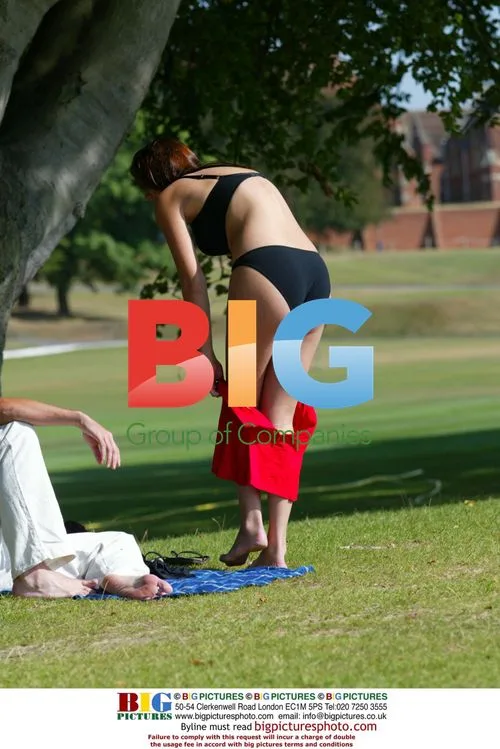 Lucy Clarkson Relaxing in London Park