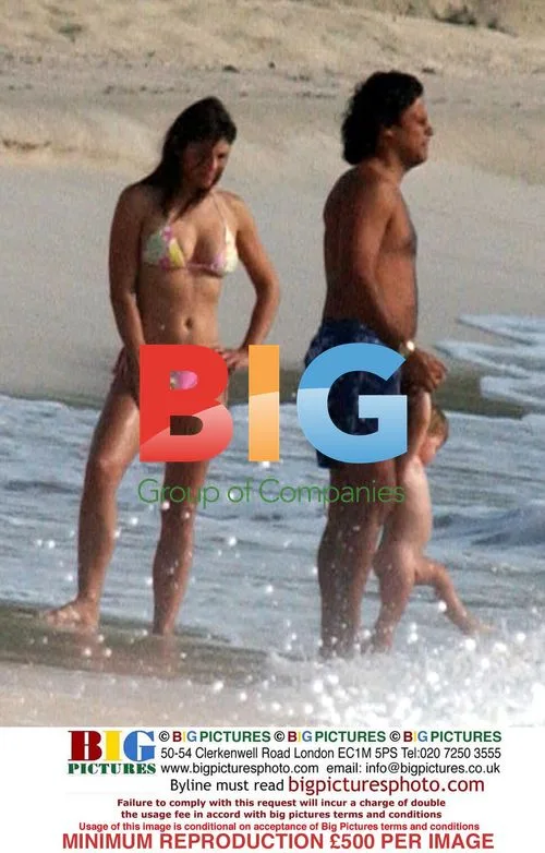 Elizabeth Hurley on Beach Holiday