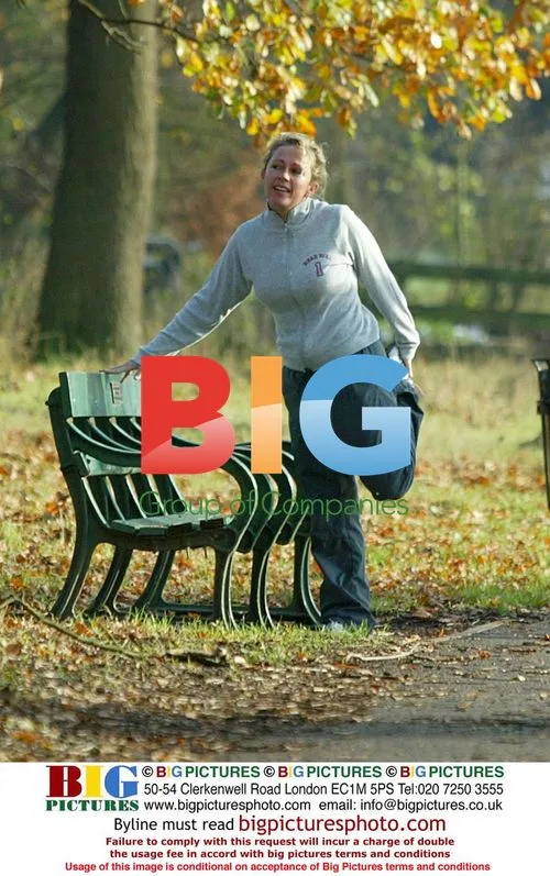 Lucy Benjamin Jogging in North London Park