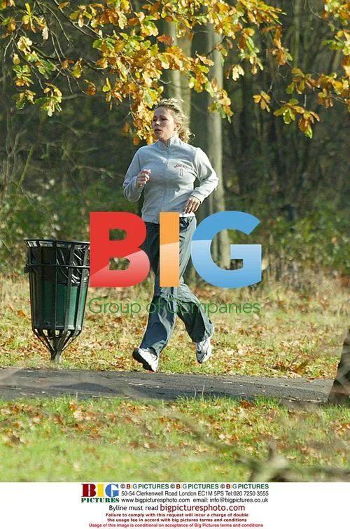 Lucy Benjamin Jogging in London Park