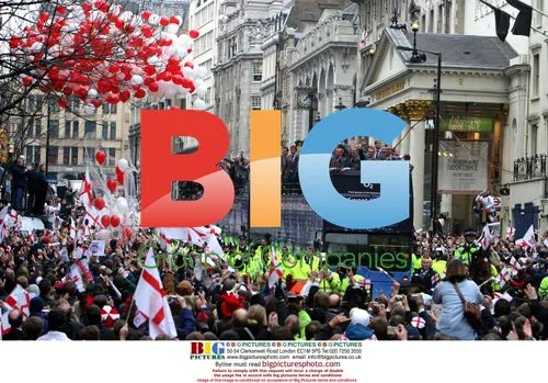 England Rugby team victory parade in London