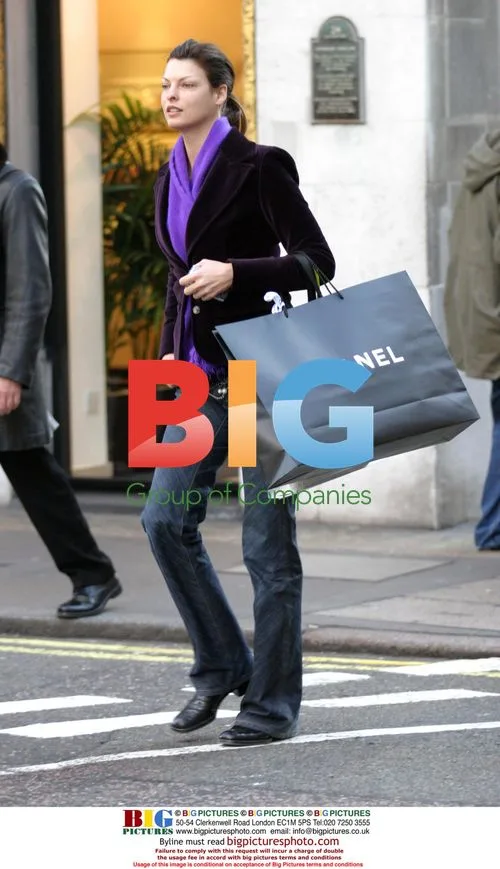 Linda Evangelista shopping at Chanel in London