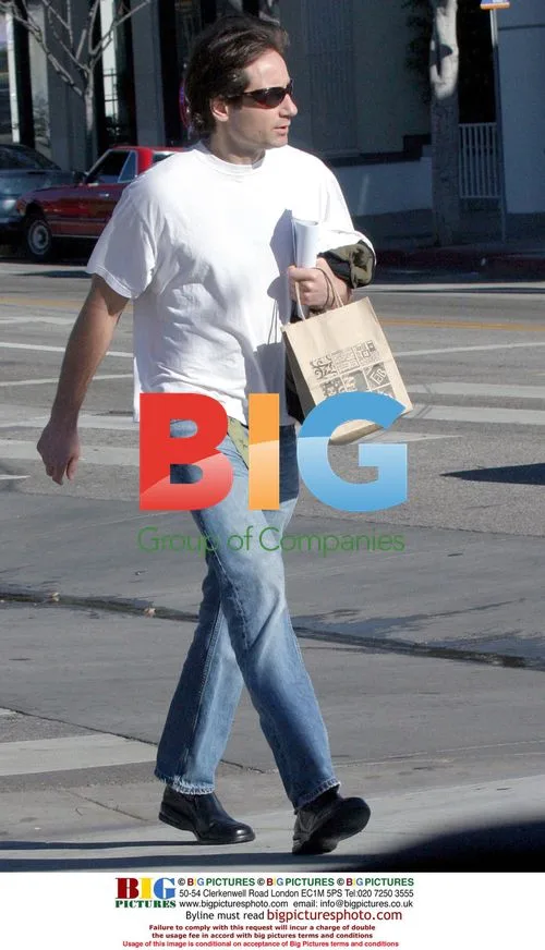 David Duchovny in Retro Look Leaving Yoga