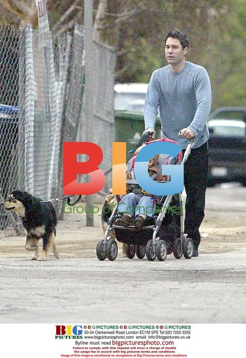 Eric McCormick out with son and dogs