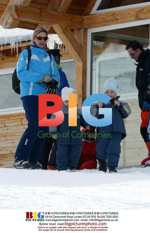Princess Christina and Family Skiing in Spain