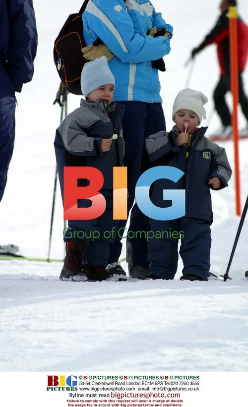 Princess Christina and Family Skiing in Spain