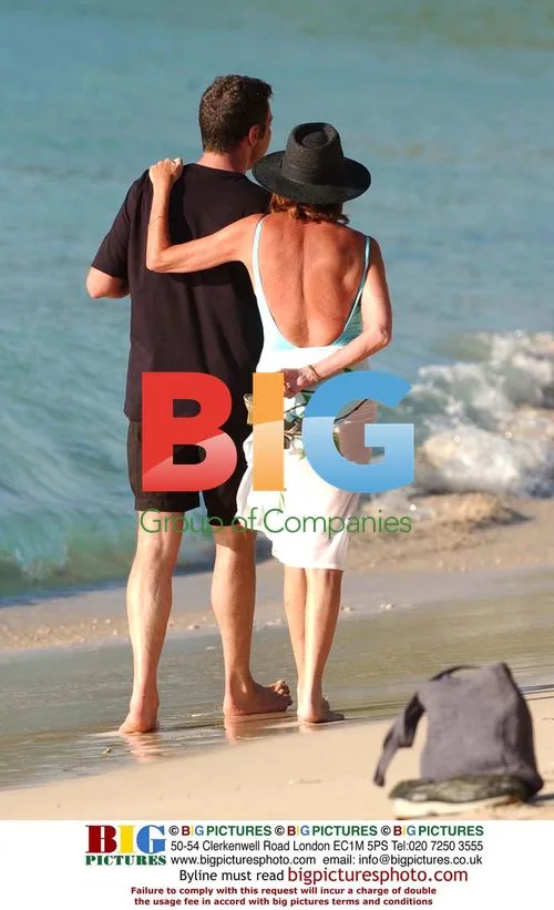 Cilla Black and Dale Winton on Barbados Beach