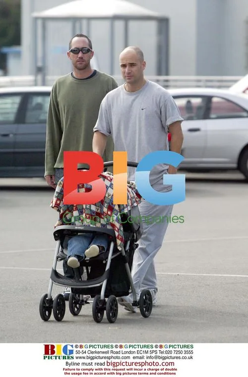 Andre Agassi and Son in San Francisco