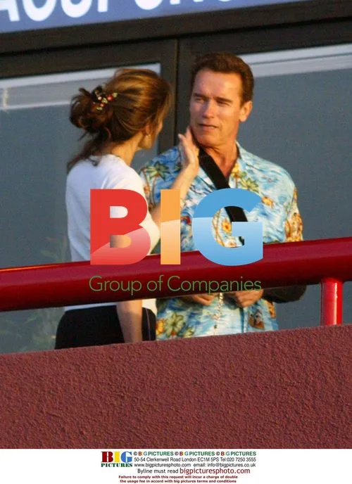 Arnold Schwarzenegger Enjoys Ice Cream