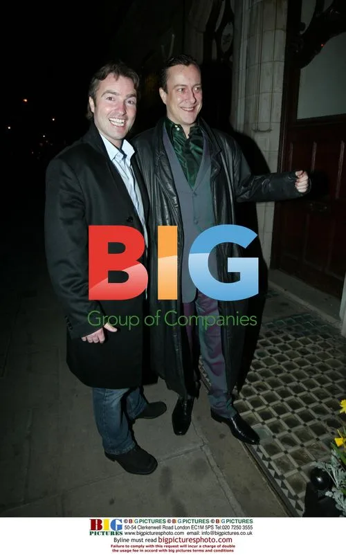 Actors Steven Tompkinson and Nick Berry at Scotts Restaurant