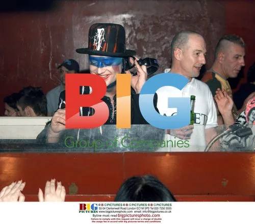 DJ Boy George at the 'Hollywood' Disco in Milan