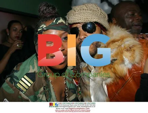 Missy Elliot and Lenny Kravitz at Missy's album party