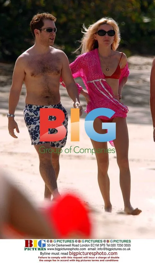 Tom Hollander on Barbados beach