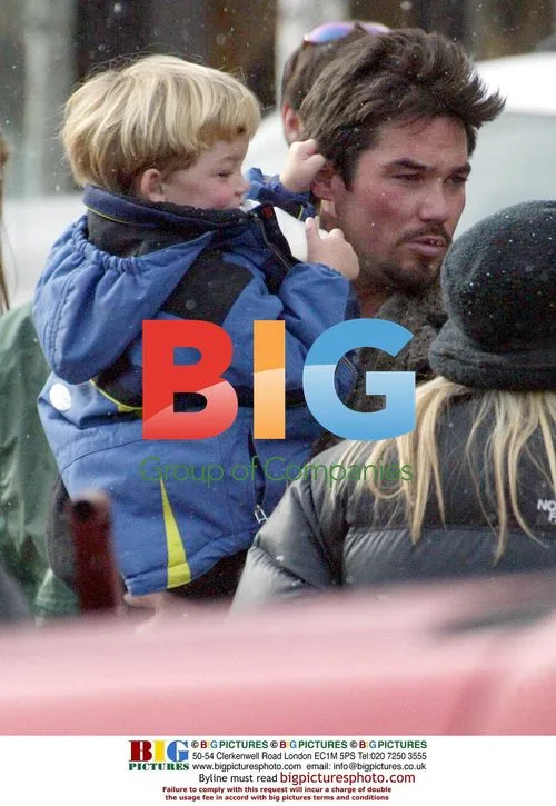 Dean Caine with son in Aspen