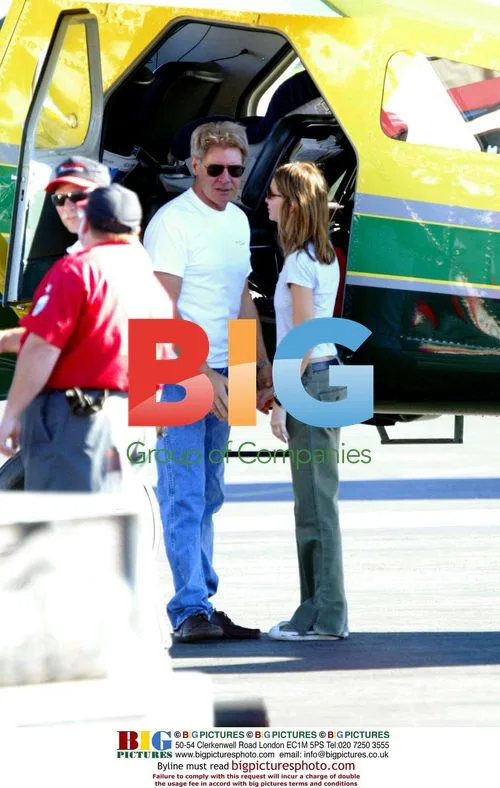 Harrison Ford and Calista Flockhart Flying Plane