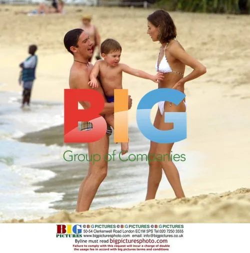 Frankie Dettori and Family on Barbados Beach