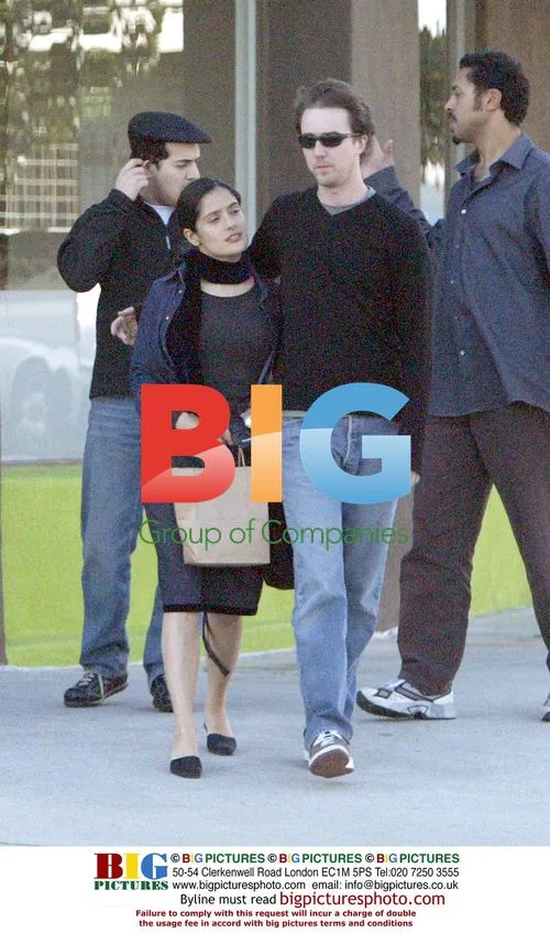 Edward Norton and Selma Hayek meet up