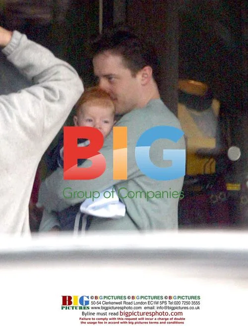 Brandon Fraser with Family in Beverly Hills
