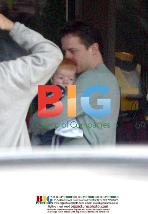 Brandon Fraser with family in Beverly Hills