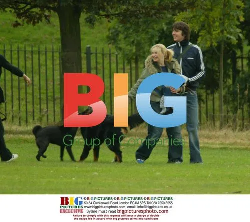 Gail Porter and family out for walk