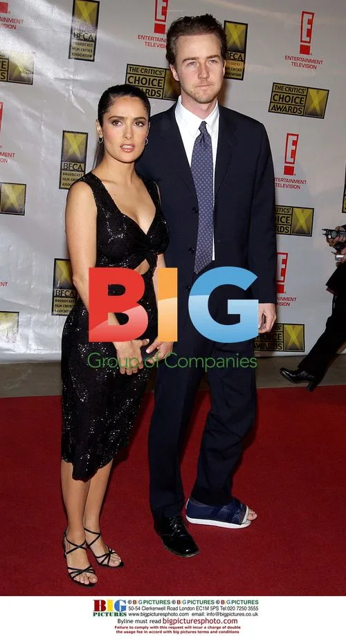 Salma Hayek and Edward Norton at Critics' Choice Awards