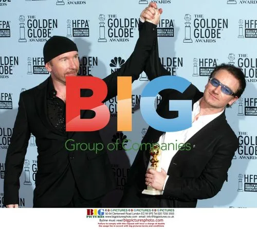 U2 Backstage at Golden Globes