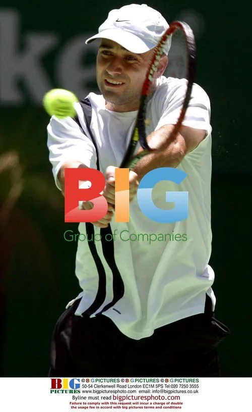 Andre Agassi in action at Australian Open