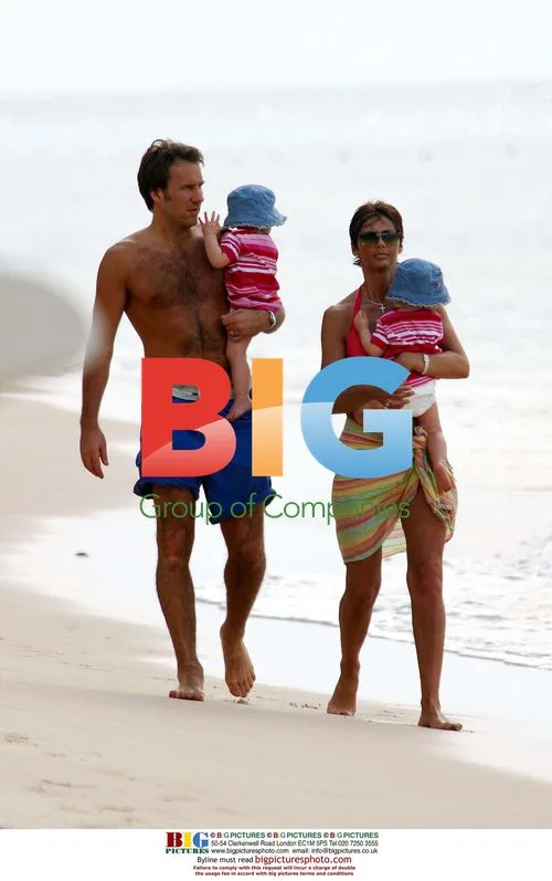 Paul Merson Family on Barbados Beach