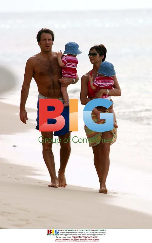 Paul Merson and Family on Barbados Beach